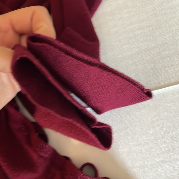 Pink Republic maroon red long sleeve cardigan w/ pockets & side detail size M - Picture 12 of 12